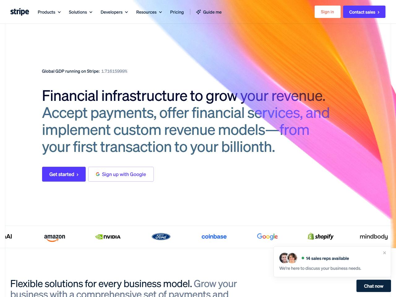 Stripe website preview