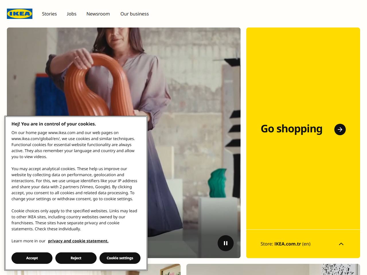 IKEA website preview