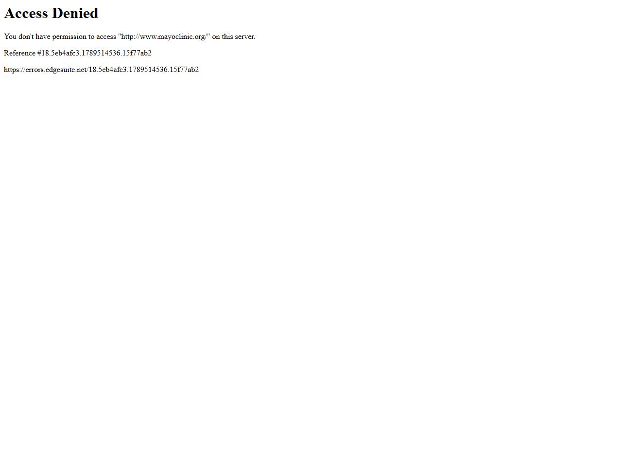 Mayo Clinic website preview