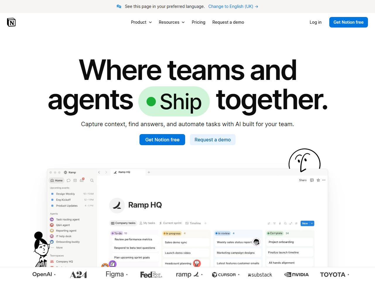Notion website preview