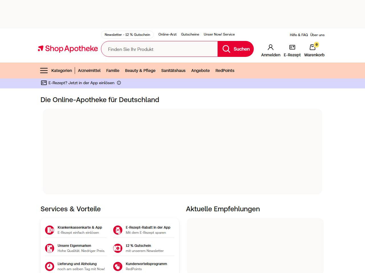 Shop Apotheke website preview