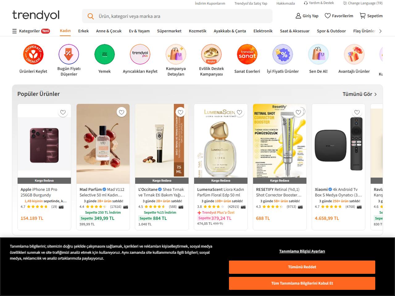 Trendyol website preview
